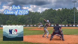 1 Zech  Next Level Baseball NC Class of 2028  Highlights Summer 2024 [upl. by Anyrak3]