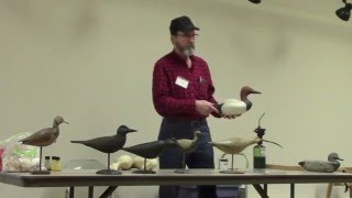 Phil Nelson demonstrating his techniques for antiquing decoys March 2016 [upl. by Amihc]