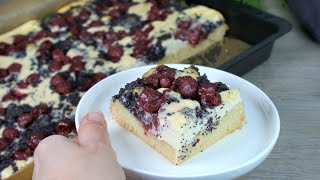 Mohn Quark Blechkuchen mit Kirschen 🥰 [upl. by Max]