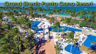 Grand Sirenis Punta Cana Resort amp Aquagames  Waterpark Beach and Seaweed [upl. by Ennaillij82]