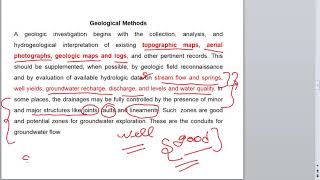 Geological Methods for Ground water exploration [upl. by Nnael708]