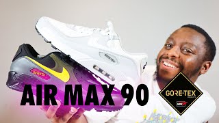 Nike Air Max 90 GoreTex Waterproof On Foot Sneaker Review QuickSchopes 426 Schopes DJ9779 001 003 [upl. by Peadar]