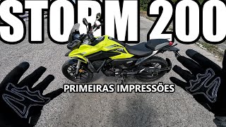 Shineray Storm 200  Primeiras impressões Motovlog POV [upl. by Aleusnoc]