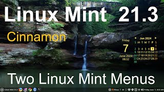 Linux Mint 213  Cinnamon  Two Linux Mint Menus [upl. by Nobe]