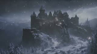 Snowstorm Sounds Blizzard and Winter Wind at Mountain Castle Chilly Night Ambience [upl. by Diandre]