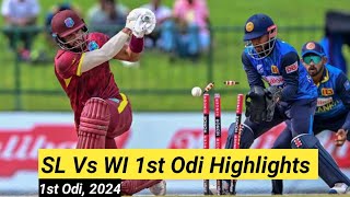 West indies Vs Sri Lanka 1st Odi Highlights 2024  SL Vs WI 2024 1st Odi Highlights  WI Vs SL [upl. by Hughie]