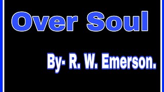 Over soul by Emerson in Hindi  English literature [upl. by Etam]