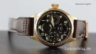 IWC Große Fliegeruhr Ewiger Kalender Edition Antoine de Exupèry IW502617 Luxusuhr24 ab 20 EuroMonat [upl. by Ahsilak]