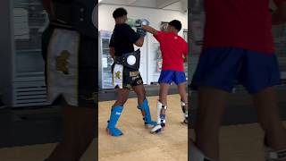 Muay Thai Sparring Knockout Close call muaythai sparring boxing [upl. by Stefan]