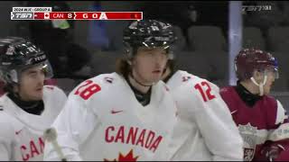 Conor Geekie with his 2nd of the game Canada goes up 80 [upl. by Brenn]