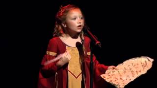 Shakespeare Sonnet 18 performed by 8 year old child actress Alexis Rosinsky [upl. by Dodge]