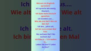 Allgemeines Gespräch deutsch deutscha1 lesson german lerne liebe [upl. by Heydon]