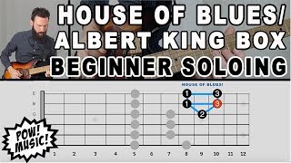 Easiest Way to Play Pentatonic Scale  House of BluesAlbert King Box  Beginner Soloing FretLIVE [upl. by Lelia428]