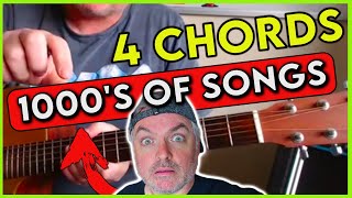 4 Easy Chords Axis of Awesome Guitar Tutorial [upl. by Prissy500]