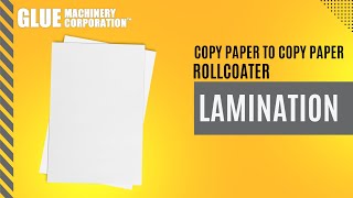 Laminate Copy Paper to Copy Paper with thin coating of glue [upl. by Assek923]