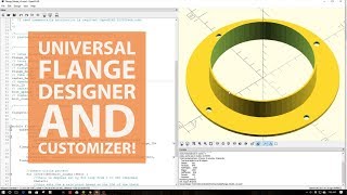 Open SCAD  General Flange Designer and Customizer [upl. by Higley]