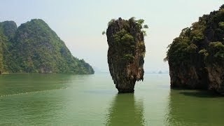 James Bond Insel quotKhao Phing Kanquot mit dem Felsen quotKo Tapuquot und quotKo Panyiquot Phang Nga Bay Thailand [upl. by Droffats]