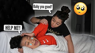 NIGHTMARE PRANK ON WIFE CUTE REACTION [upl. by Moberg]