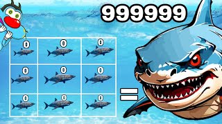 Oggy Merging Noob Sharks To Make Monster Shark In Merge Shark Game [upl. by Katy149]