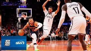 Knicks hold off Nets at Garden and face Nets again on Sunday  SNY [upl. by Nura705]