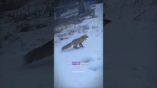 Why do foxes stick their heads in the snow facts sciencefacts shorts [upl. by Nilek473]