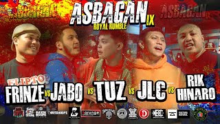 ASBAGAN  RIK HINARO vs JLC vs TUZ vs JABO vs FRINZE  ROYALE RUMBLE [upl. by El]