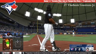 MLB THE SHOW 24  Toronto Blue Jays at Tampa Bay Rays  Game 1 [upl. by Arikahc]