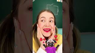 WAIT SCOTCH TAPE HOW IS THIS A BEAUTY HACK💄 DOG REACTS funnyanimals dog makeup [upl. by Ennair]