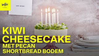 De beste kiwi cheesecake met pecan shortbread bodem 🥝🍰  Sofie Dumont [upl. by Sluiter]