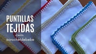 Puntillas o bordes tejidos al estilo crochetdebebe 🧡 [upl. by Artemisa272]