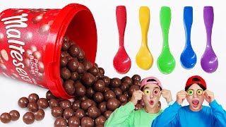 Maltesers Edible Chocolate Spoon DONA Mukbang [upl. by Preciosa924]