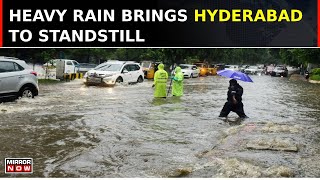 Red Alert For Hyderabad Amid Heavy Rain 6 Dead So Far Tgana Dy CM Visits Flooded Areas  Top News [upl. by Gordy]