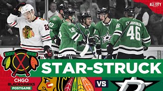 Chicago Blackhawks fall to Stars in Dallas  CHGO Blackhawks POSTGAME Podcast [upl. by Sgninnej]