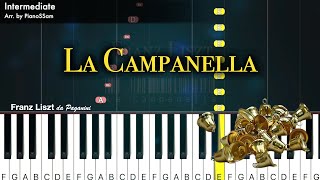 Intermediate La Campanella  Franz Liszt da Paganini  Piano Arrangement in Am [upl. by Boynton]