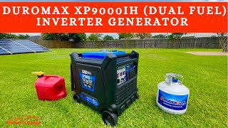 DuroMax XP9000iH 9000W Dual Fuel Digital Inverter Hybrid Portable Generator RUNS ON GAS OR PROPANE [upl. by Adelind351]