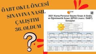 TÜRKİYE 36 SI ANLATIYOR NASIL HAZIRLANDIM OKUL ÖNCESİ ÖABT [upl. by Polito]