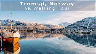 Tromsø Norway Snowy Winter Walking Tour  4K [upl. by Segalman643]