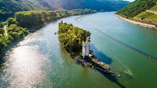 Walk along the Rhine River  Am Rhein  in Bingen [upl. by Georgette]