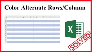 How to apply color banded rows or columns in excel [upl. by Podvin]