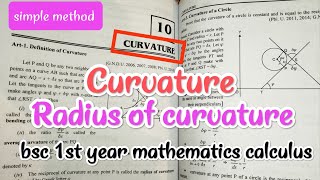 Curvature  Radius of curvature  bsc 1st year maths  calculus  bekaar maths [upl. by Anoval]