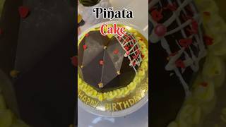 Easy to make piñata cake at home shorts youtubeshorts [upl. by Ahsas]