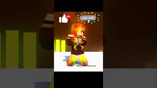 Minecraft Fire Girl Love It Dance  Minecraft Animation shorts mineimatormemesminecraftanimation [upl. by Navinod243]