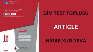 ARTİCLE  TEST TOPLUSU  İNGİLİS DİLİ  NİGAR XUDİYEVA [upl. by Orv]