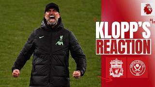 One of my favourite goals ever  Klopps Reaction  Liverpool vs Sheffield United [upl. by Mages]