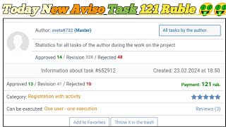 Today New Aviso task 121 Ruble Complete  How to Work on aviso 🤑  How to complete Task on  aviso b [upl. by Ellives]