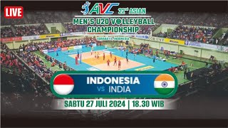 LIVE VOLI Indonesia vs India  22nd Asian Mens U20 Volleyball Championship [upl. by Remsen]