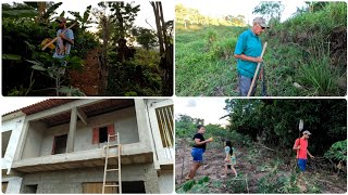 COLHENDO FRUTAS COM MINHA SOGRA E VANESSA  CACIMBA COM PROBLEMA  OBRA DA NOSSA CASA [upl. by Stelle]