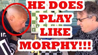 Electric Expert Hustler Cant Believe Paul Morphy Fans Moves Electric Eric vs Morphy Bob [upl. by Enyalaj]