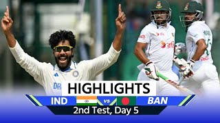 India vs Bangladesh Kanpur Test Highlights IND vs BAN 2nd Test RohitJaiswal  Full Highlights [upl. by Merrick]