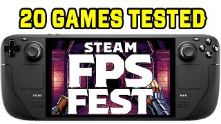 Steam FPS Fest  20 Games Tested On The Steam Deck [upl. by Nallaf]